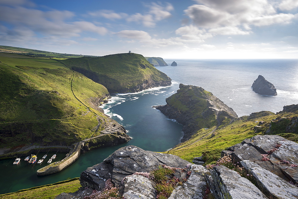 Dramatic North Cornish coastal scenery at Boscastle, Cornwall, England, United Kingdom, Europe