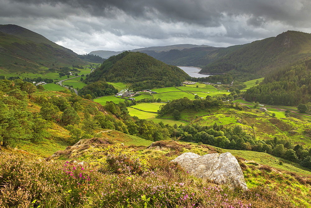 View south to Thirlmere from Wren Crag, Lake District National Park, UNESCO World Heritage Site, Cumbria, England, United Kingdom, Europe