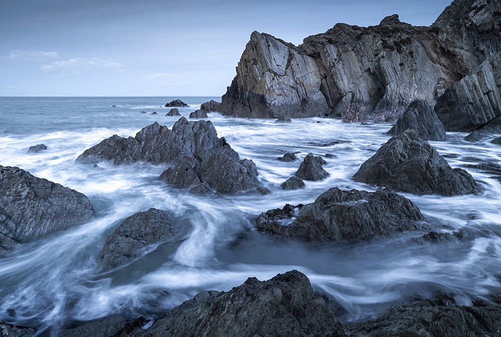 Secluded cove on the North Devon coast, Devon, England, United Kingdom, Europe