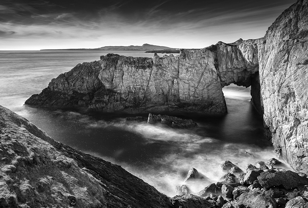 The White Arch at Rhoscolyn on the Isle of Anglesey, North Wales, United Kingdom, Europe