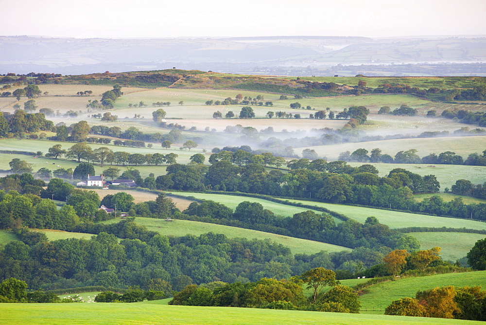 Rolling countryside near Trapp, Brecon Beacons National Park, Carmarthenshire, Wales, United Kingdom, Europe