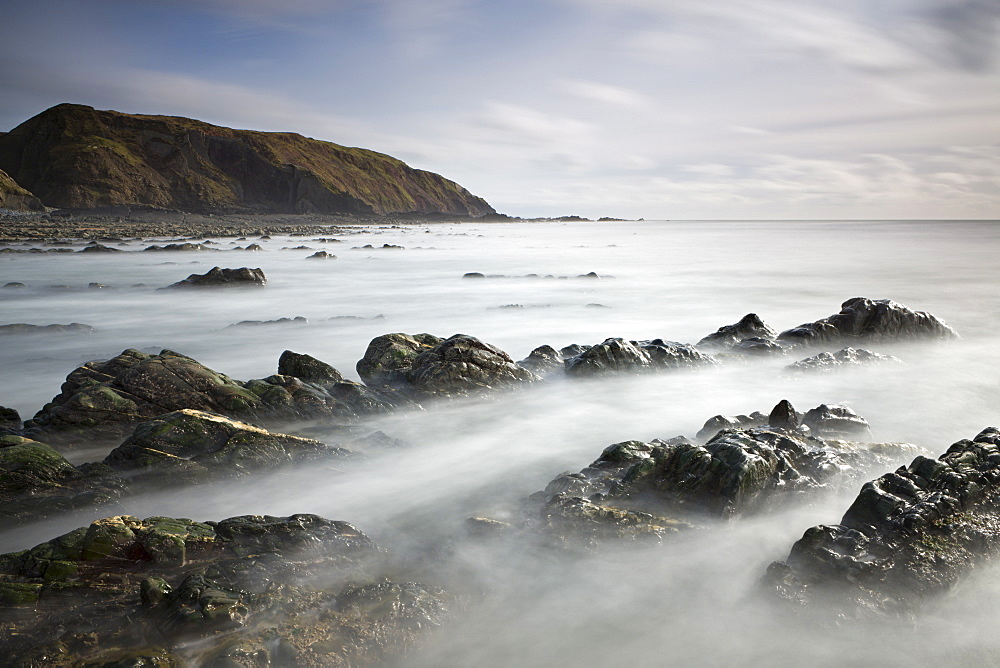 Rocky shores of Spekes Mill Mouth, Hartland, Devon, England, United Kingdom, Europe