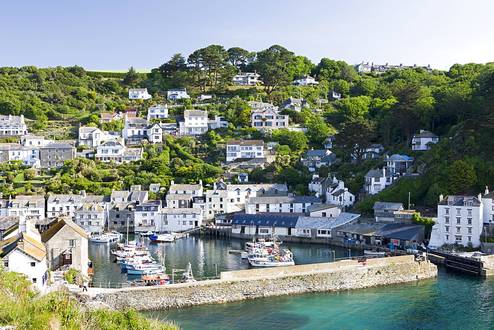 Harbour and village, Polperro, Cornwall, England, United Kingdom, Europe