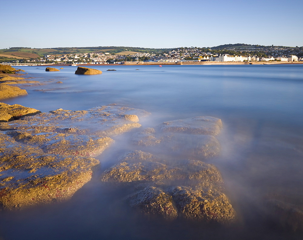 The South Devon seaside resort of Teignmouth on a summer morning, Devon, England, United Kingdom, Europe