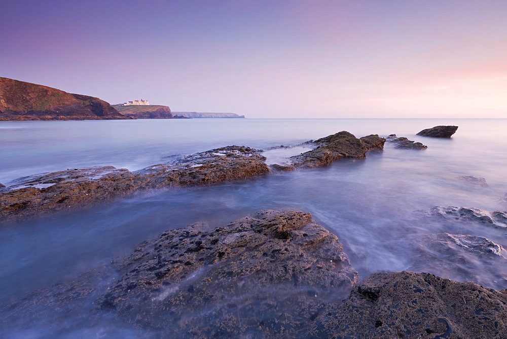 Church Cove, looking to Poldhu Point on the Lizard Peninsula, Cornwall, England, United Kingdom, Europe