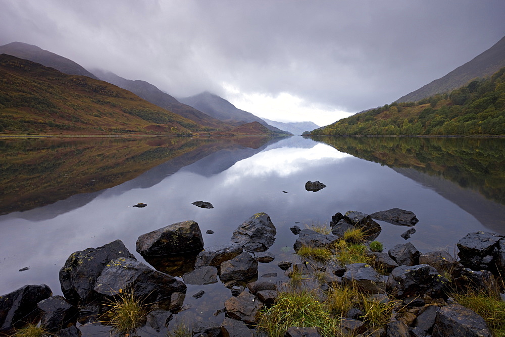 Loch Leven on a stormy day, Highlands, Scotland, United Kingdom, Europe