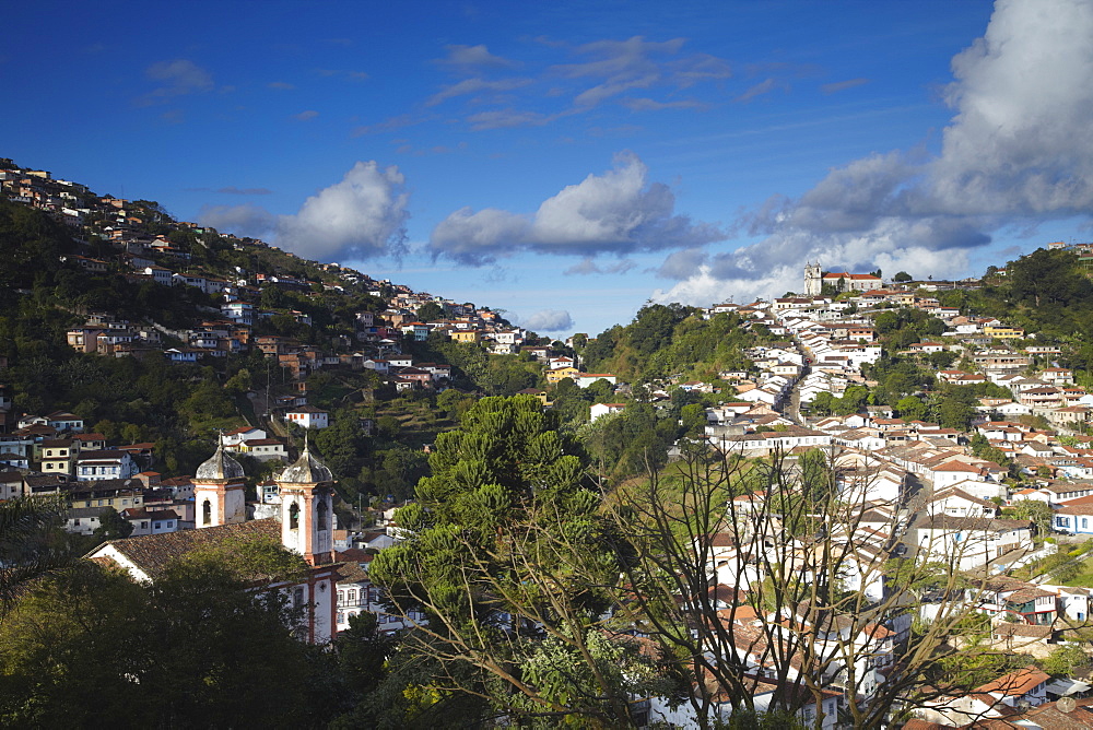 View of Ouro Preto, UNESCO World Heritage Site, Minas Gerais, Brazil, South America 