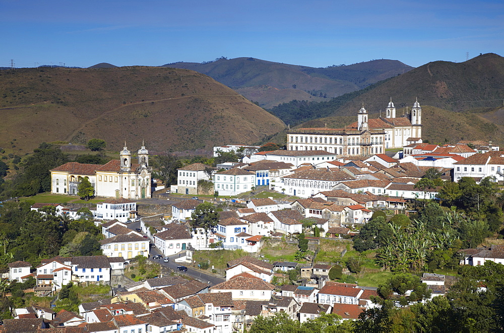 View of Ouro Preto, UNESCO World Heritage Site, Minas Gerais, Brazil, South America 