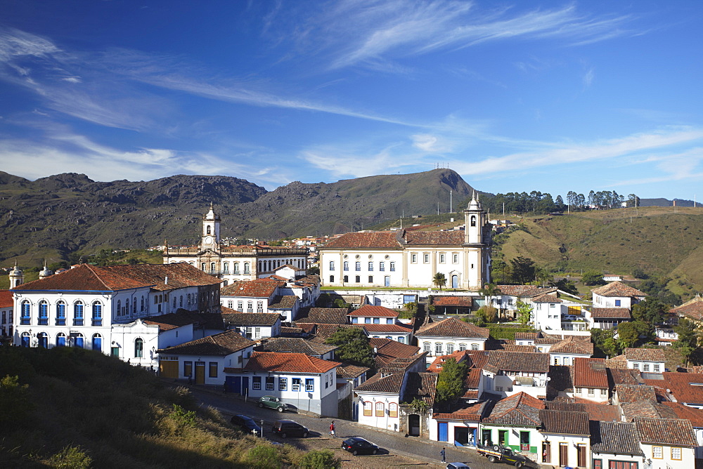 View of Ouro Preto, UNESCO World Heritage Site, Minas Gerais, Brazil, South America 