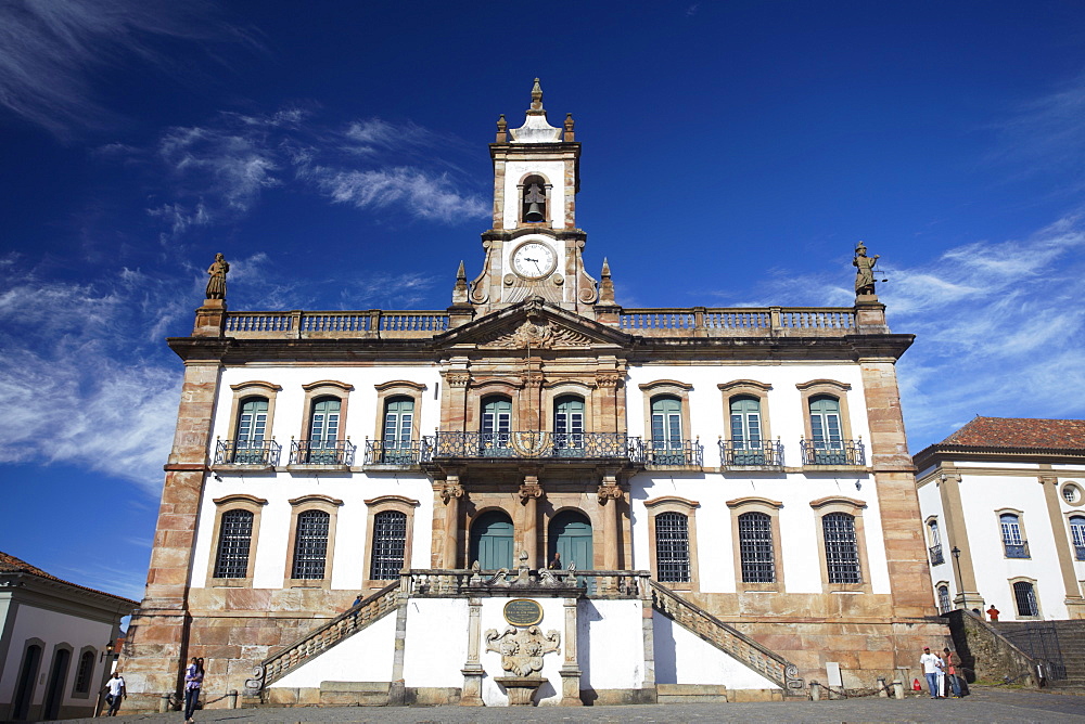 Museu da Inconfidencia and Praca Tiradentes, Ouro Preto, UNESCO World Heritage Site, Minas Gerais, Brazil, South America 