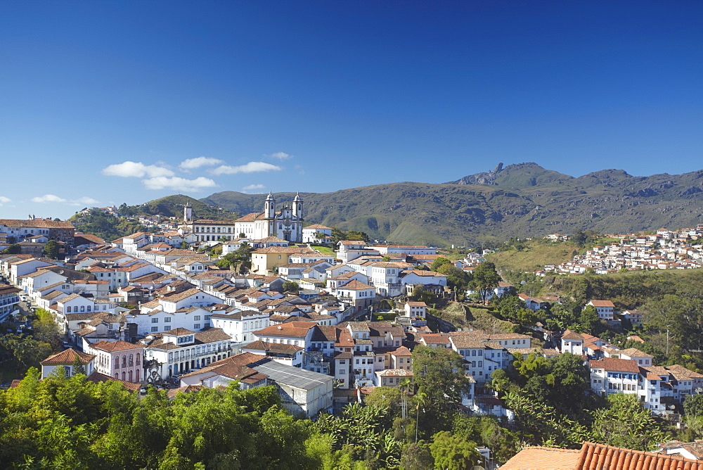 View of Ouro Preto, UNESCO World Heritage Site, Minas Gerais, Brazil, South America 