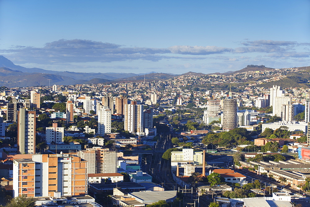 View of city skyline, Belo Horizonte, Minas Gerais, Brazil, South America 