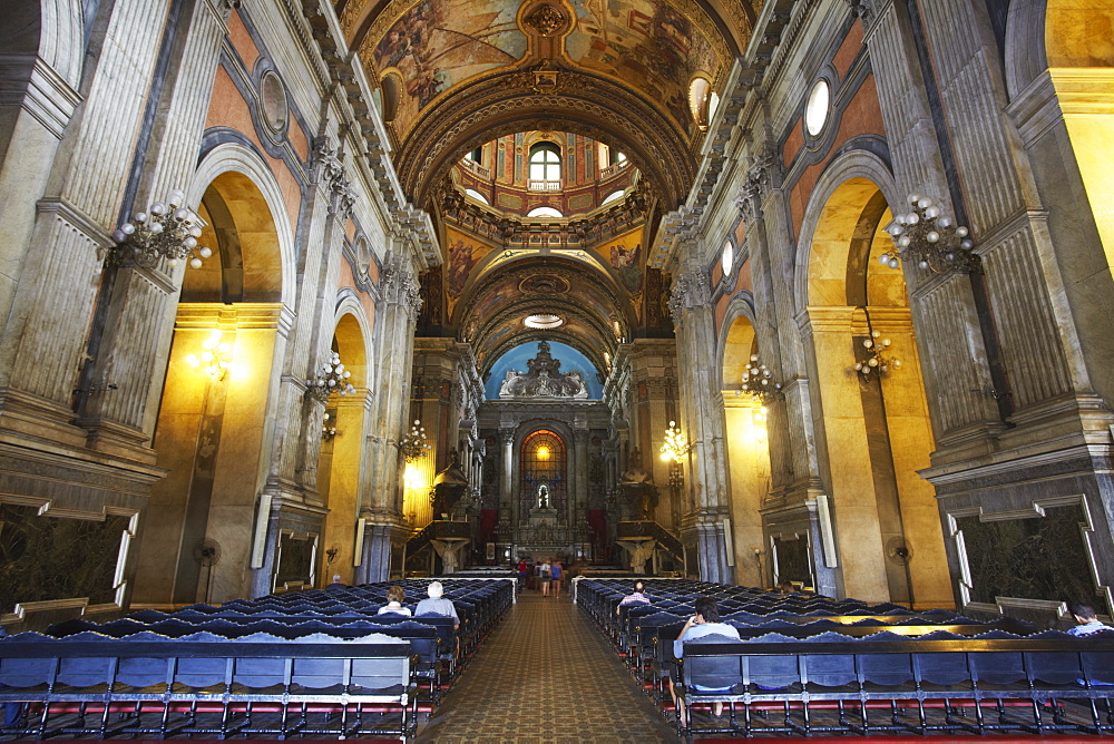 Interior of Our Lady of Candelaria Church, Centro, Rio de Janeiro, Brazil, South America 