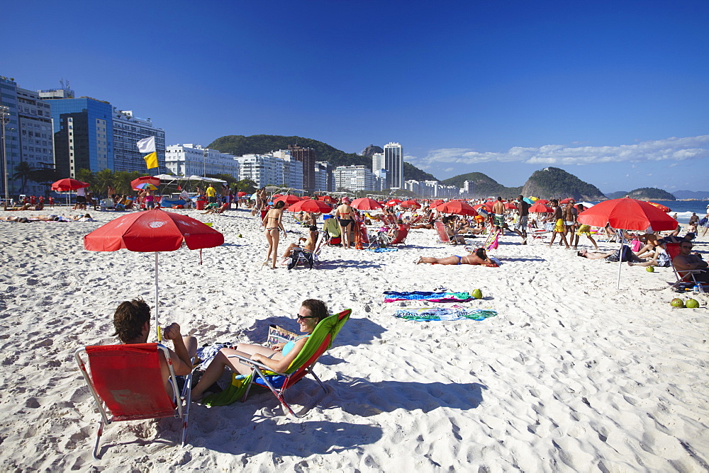 Copacabana beach, Rio de Janeiro, Brazil, South America 