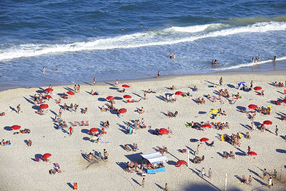 View of Copacabana beach, Rio de Janeiro, Brazil, South America 