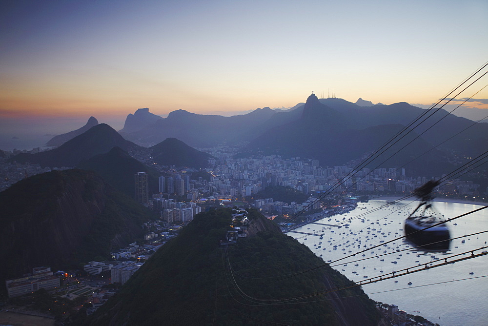 View of Rio from Sugar Loaf Mountain, Rio de Janeiro, Brazil, South America 