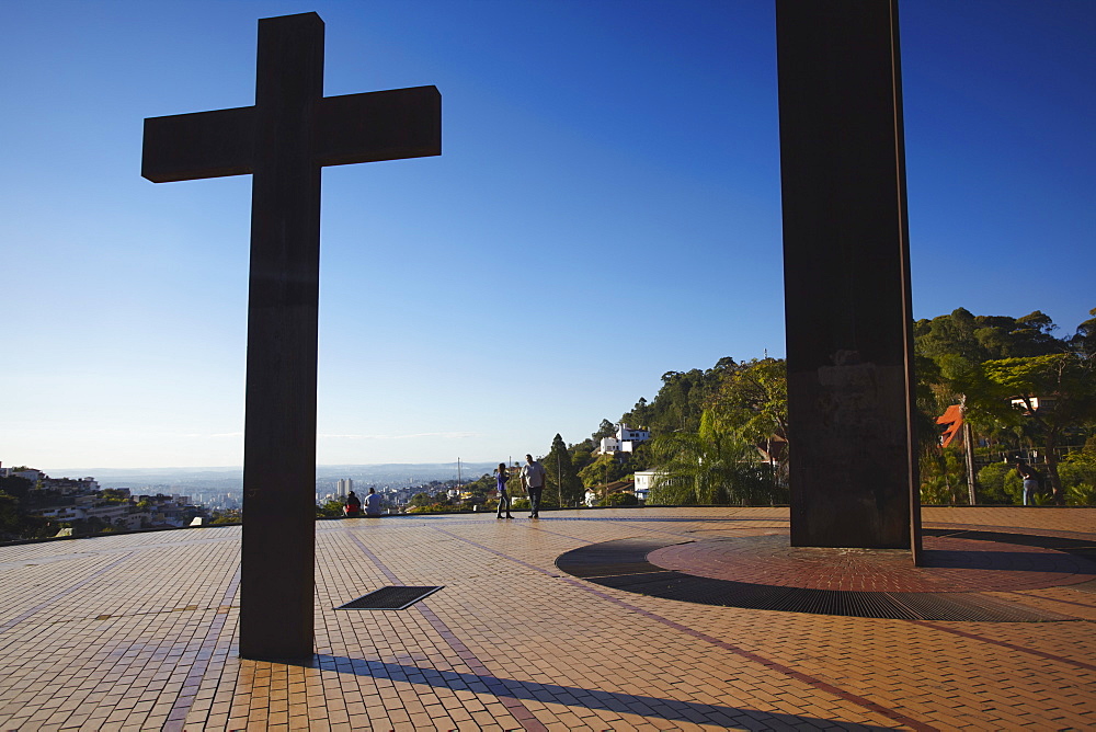 Monuments at Praca do Papa (Pope's Square), Belo Horizonte, Minas Gerais, Brazil, South America 