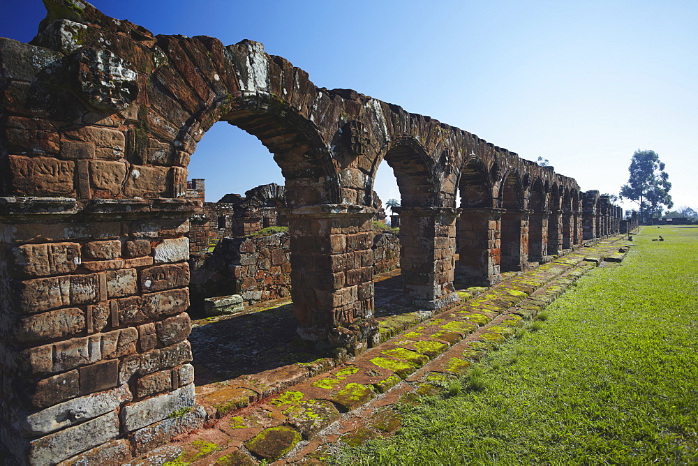 Ruins of Jesuit mission at Trinidad (La Santisima Trinidad de Parana), UNESCO World Heritage Site, Parana Plateau, Paraguay, South America