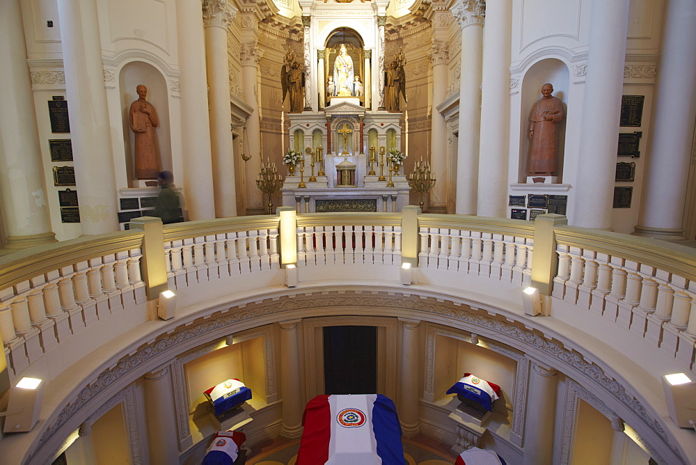 Tombs inside Panteon de los Heroes, Asuncion, Paraguay, South America