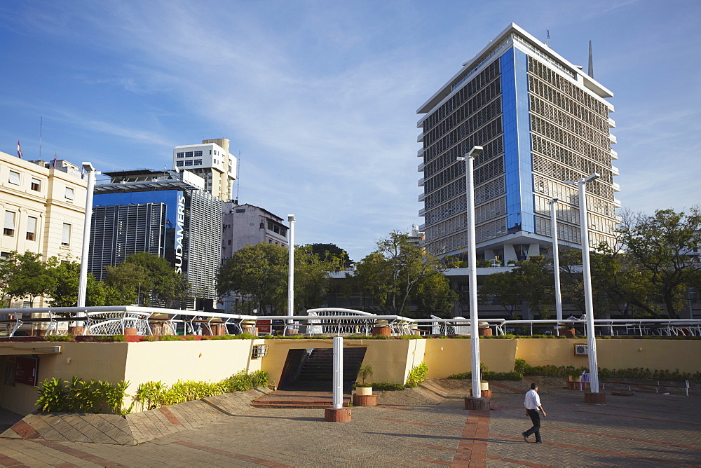 Skyscraper in Plaza de los Heroes, Asuncion, Paraguay, South America