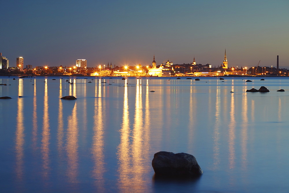 City skyline from Pirita, Tallinn, Estonia, Baltic States, Europe