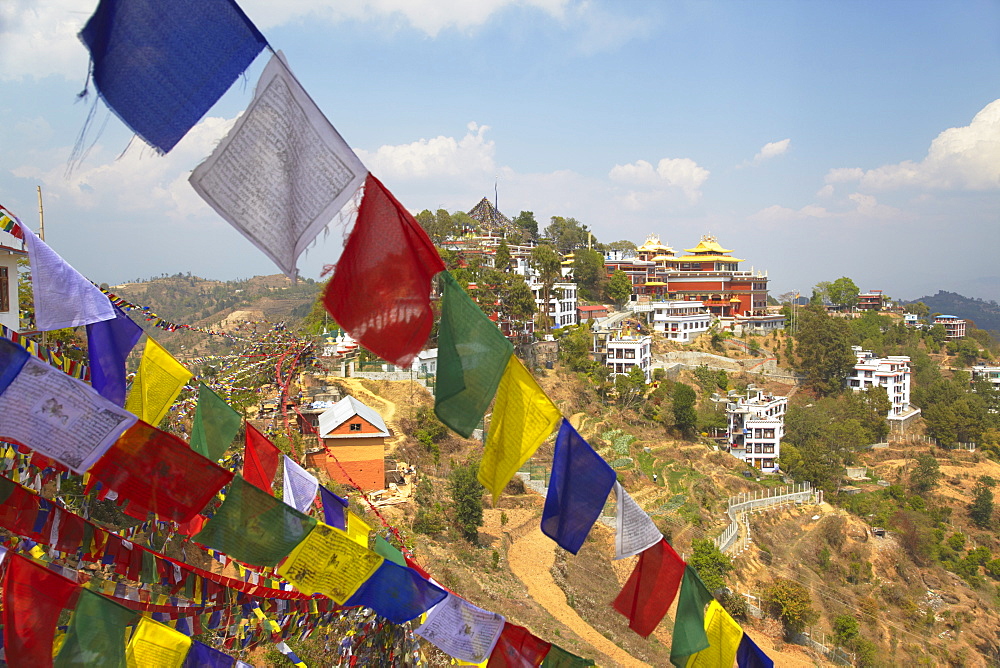 Thrangu Tashi Yangtse Monastery inside Namobuddha complex, Dhulikhel, Kathmandu Valley, Nepal, Asia