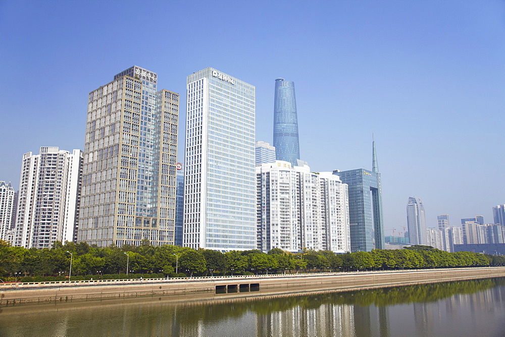 Skyscrapers in Zhujiang New Town area, Guangzhou, Guangdong, China, Asia