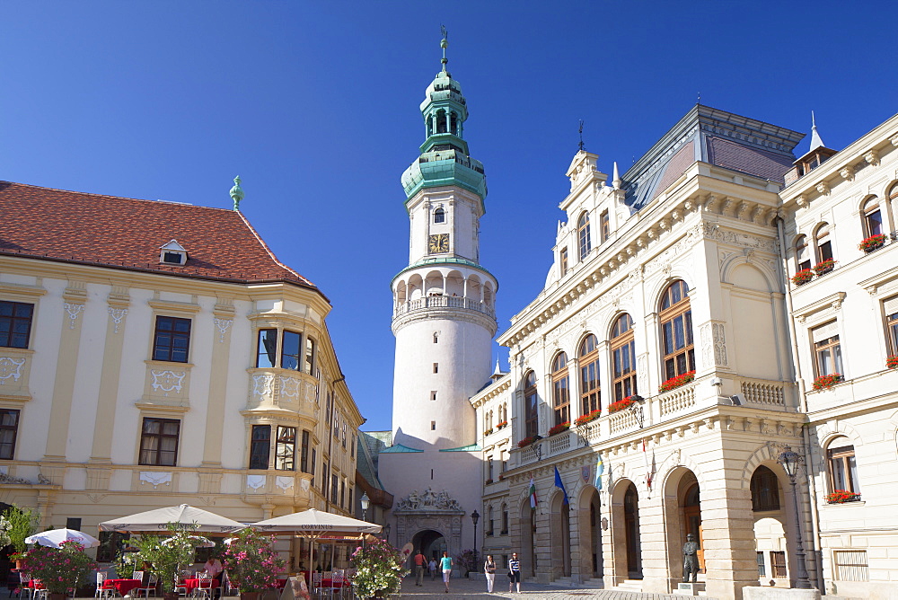 Firewatch Tower in Main Square, Sopron, Western Transdanubia, Hungary, Europe