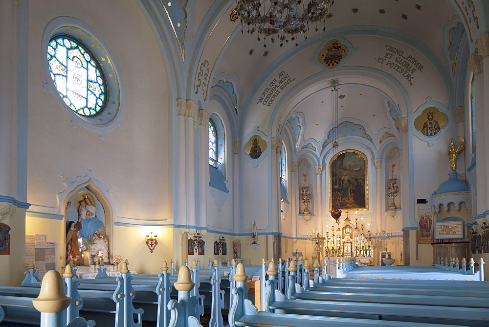 Interior of Church of St. Elizabeth (Blue Church), Bratislava, Slovakia, Europe 