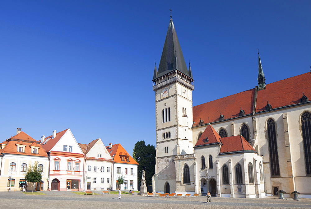 Basilica of St. Egidius in Radnicne Square, Bardejov, UNESCO World Heritage Site, Presov Region, Slovakia, Europe 