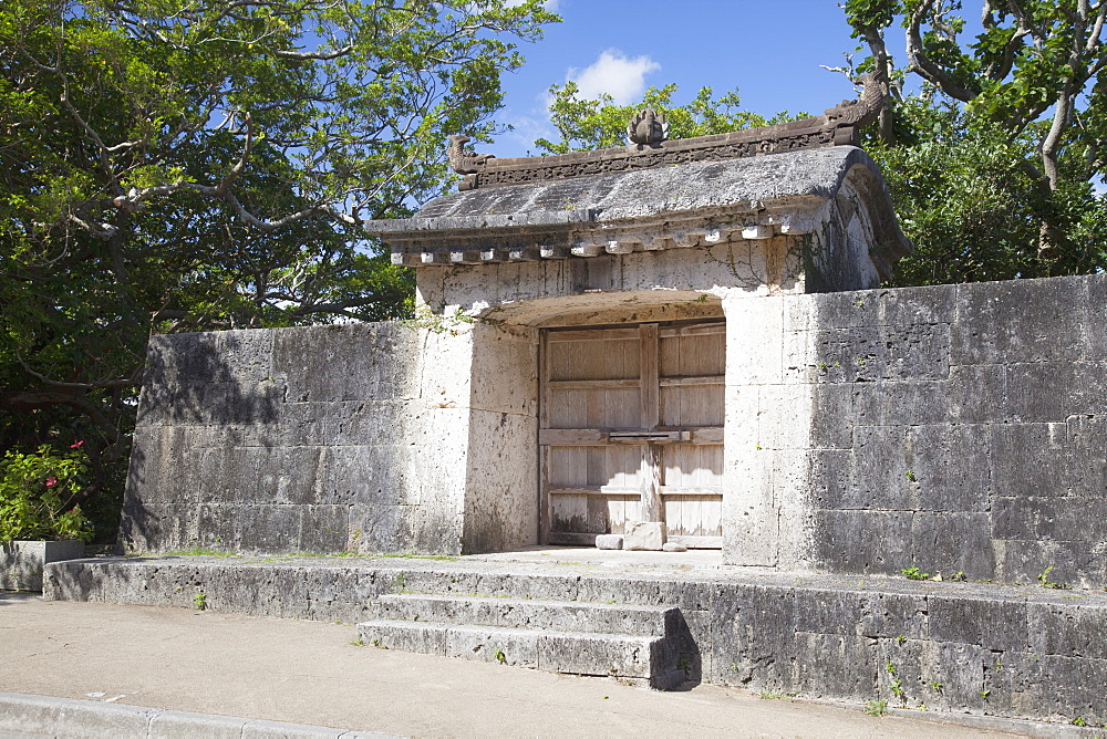 Sonohyan Utaki Stone Gate at Shuri Castle, UNESCO World Heritage Site, Naha, Okinawa, Japan, Asia 