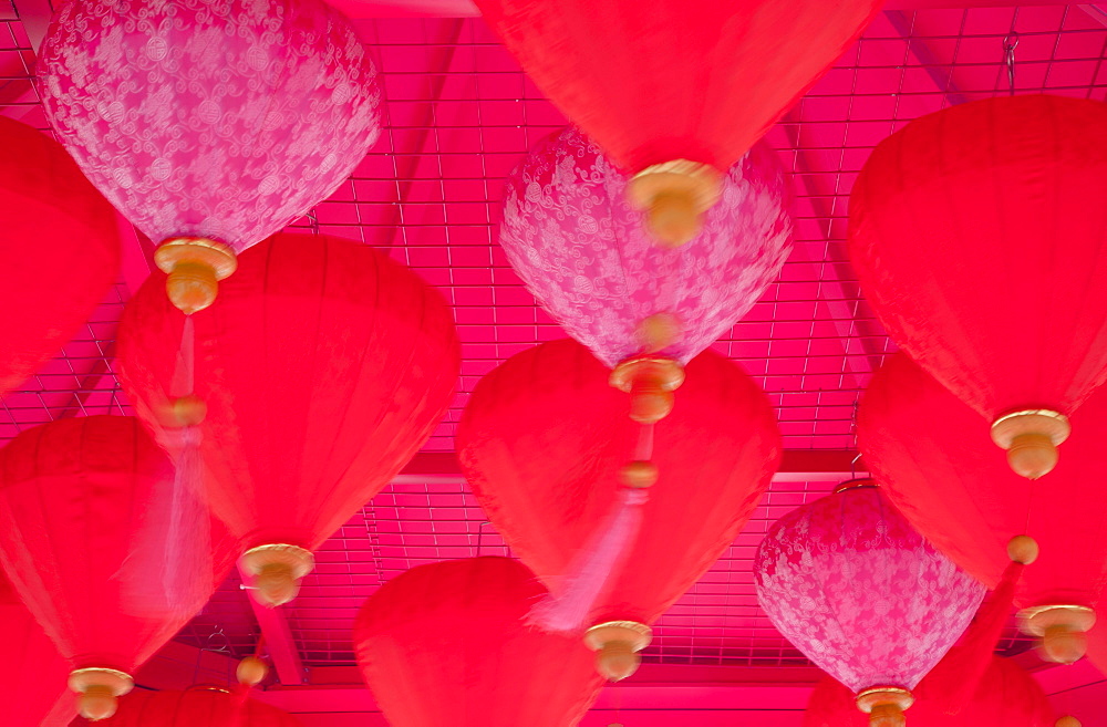 Chinese New Year lanterns, Kowloon Bay, Kowloon, Hong Kong, China, Asia