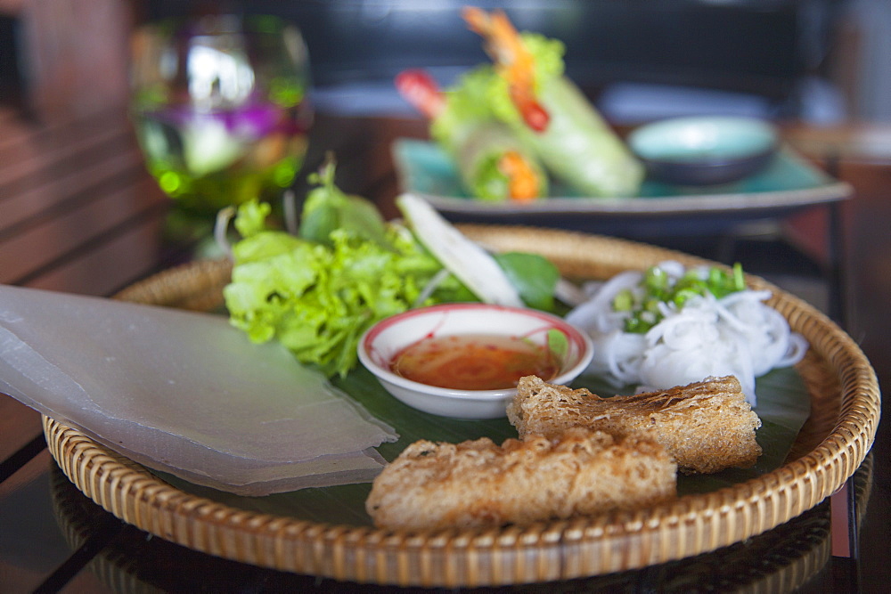 Crispy spring rolls, Da Nang, Vietnam, Indochina, Southeast Asia, Asia