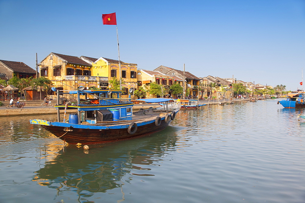 Boats on Thu Bon River, Hoi An, UNESCO World Heritage Site, Quang Nam, Vietnam, Indochina, Southeast Asia, Asia