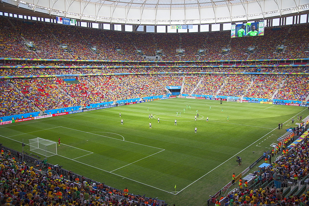 World Cup football match in National Mane Garrincha Stadium, Brasilia, Federal District, Brazil, South America