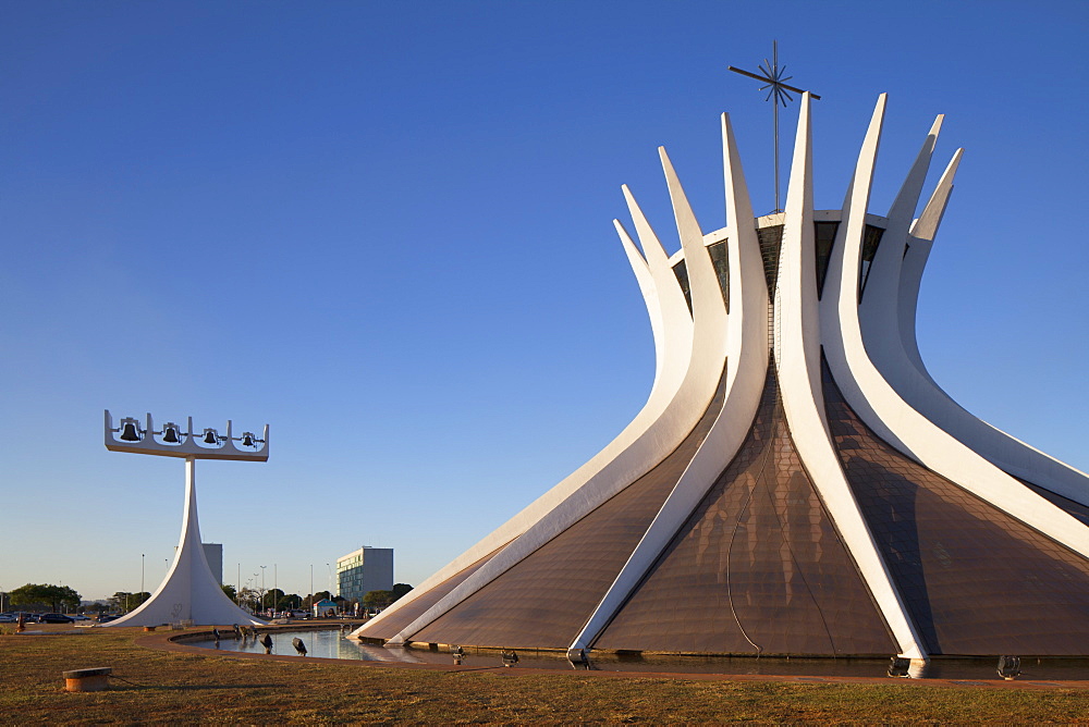 Metropolitan Cathedral, UNESCO World Heritage Site, Brasilia, Federal District, Brazil, South America