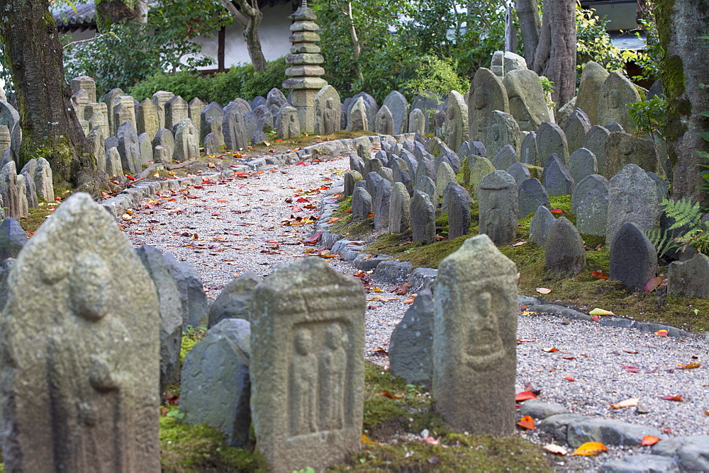 Holy stones at Gangoji Temple, UNESCO World Heritage Site, Nara, Kansai, Japan, Asia