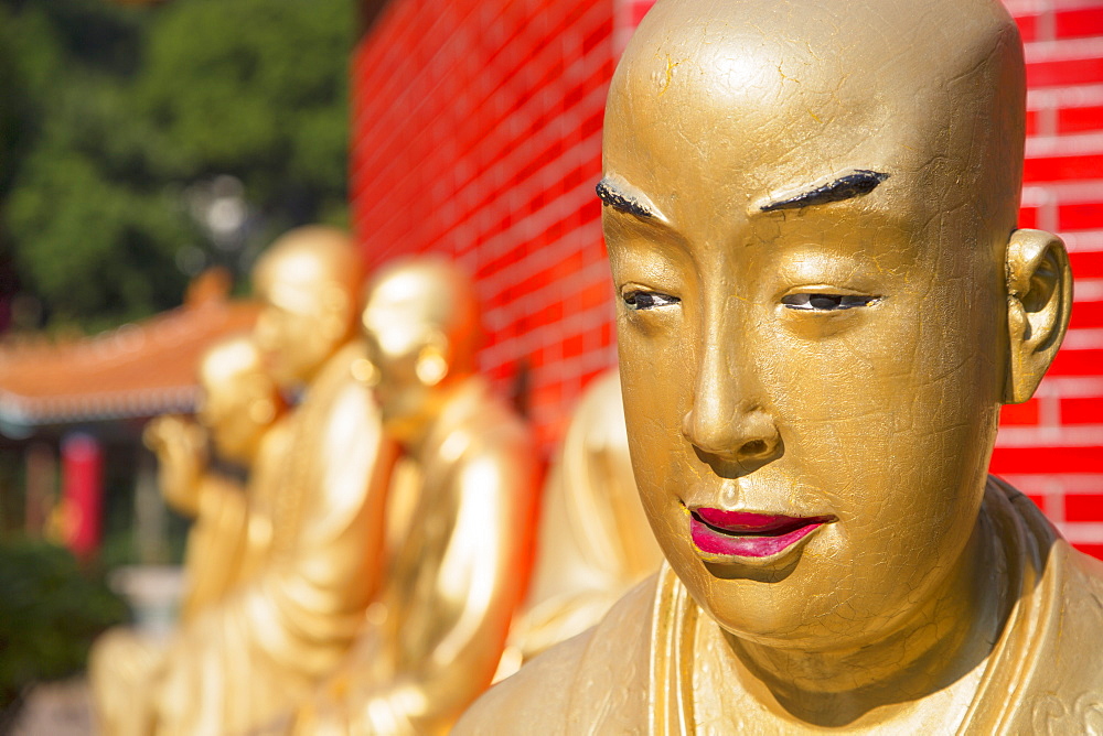 Buddha statues at Ten Thousand Buddhas Monastery, Shatin, New Territories, Hong Kong, China, Asia