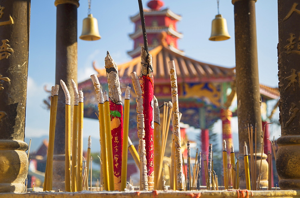 Incense sticks at Ten Thousand Buddhas Monastery, Shatin, New Territories, Hong Kong, China, Asia