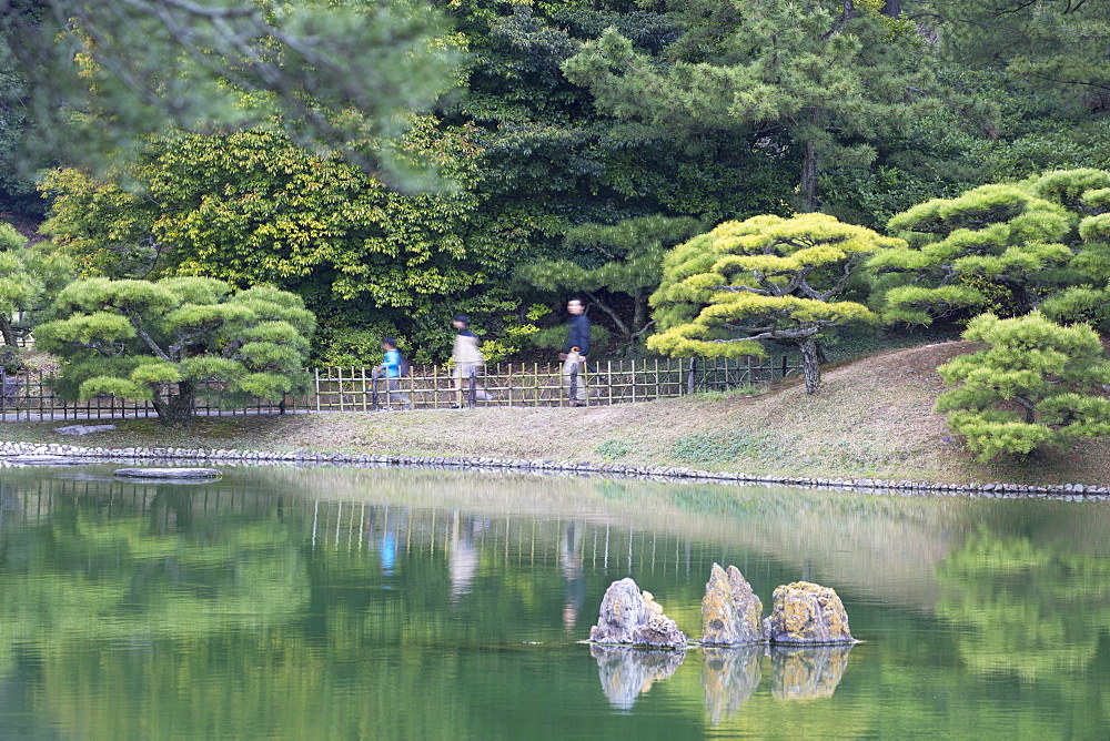 People at Ritsurin-koen, Takamatsu, Shikoku, Japan, Asia