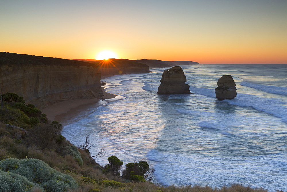 Twelve Apostles at dawn, Port Campbell National Park, Great Ocean Road, Victoria, Australia, Pacific