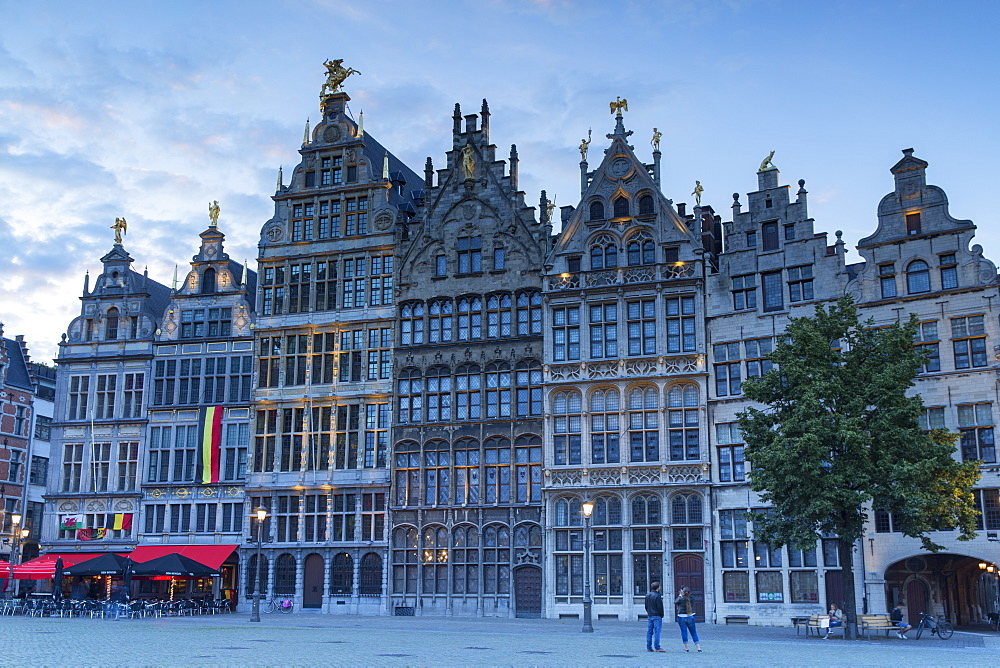 Guild houses in Main Market Square, Antwerp, Flanders, Belgium, Europe