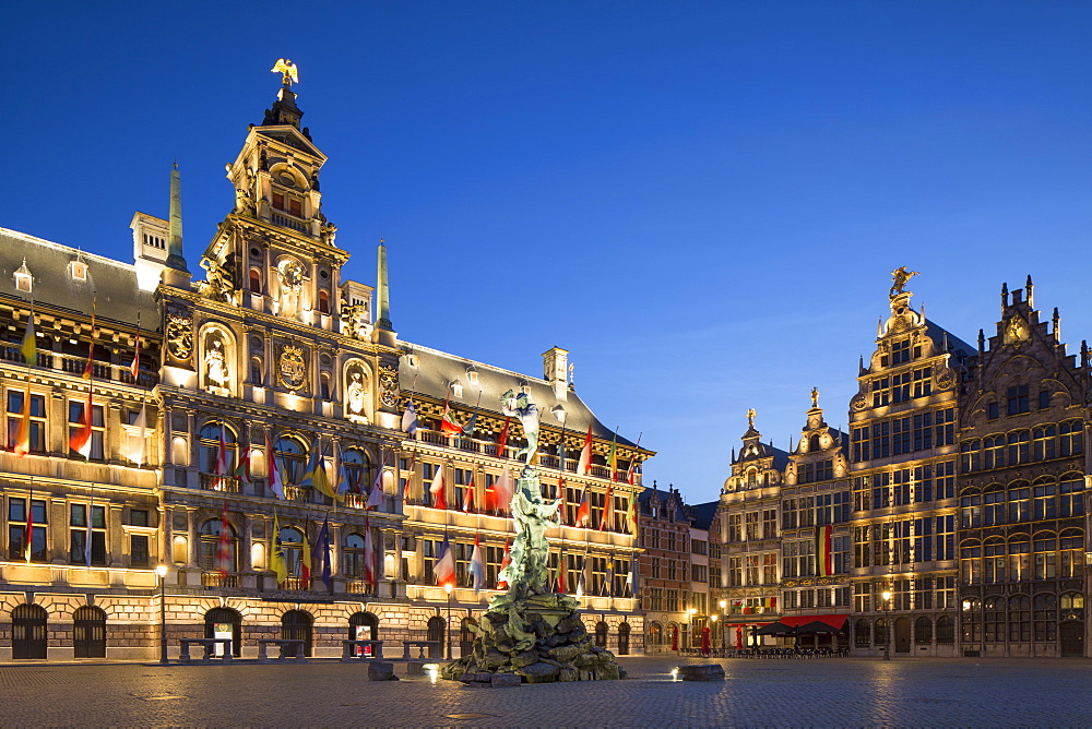 Town Hall (Stadhuis) in Main Market Square, Antwerp, Flanders, Belgium, Europe