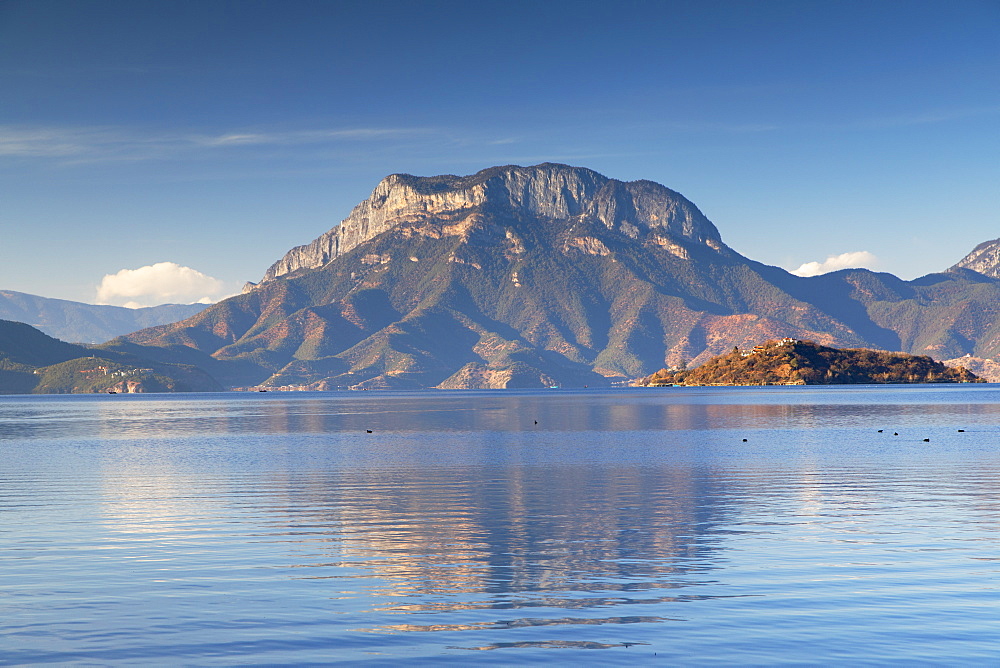 View of Lugu Lake, Yunnan, China, Asia