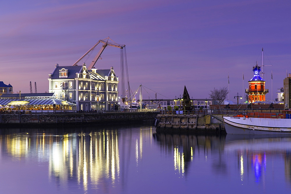 V and A Waterfront at sunset, Cape Town, Western Cape, South Africa, Africa