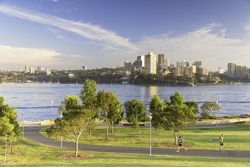 View across Sydney Harbour from Barangaroo Reserve, Sydney, New South Wales, Australia, Pacific