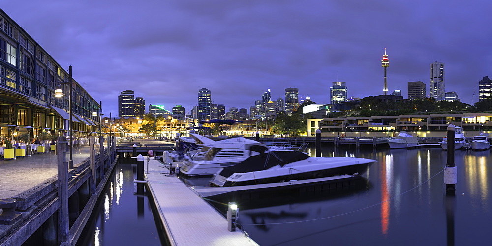 Wooloomooloo Marina at dusk, Sydney, New South Wales, Australia, Pacific