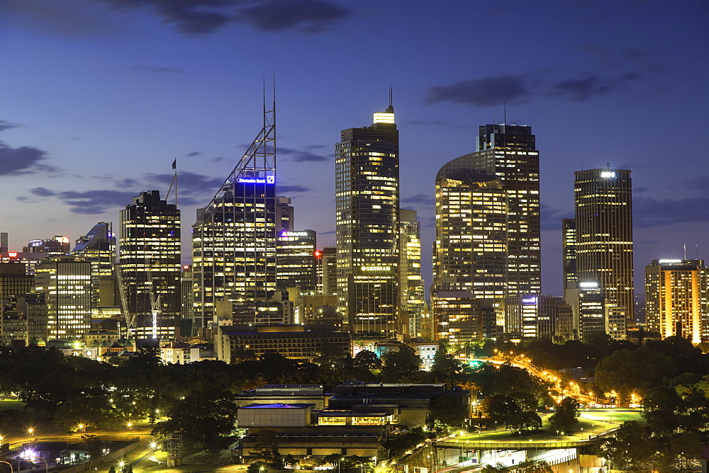 View of skyline at sunset, Sydney, New South Wales, Australia, Pacific