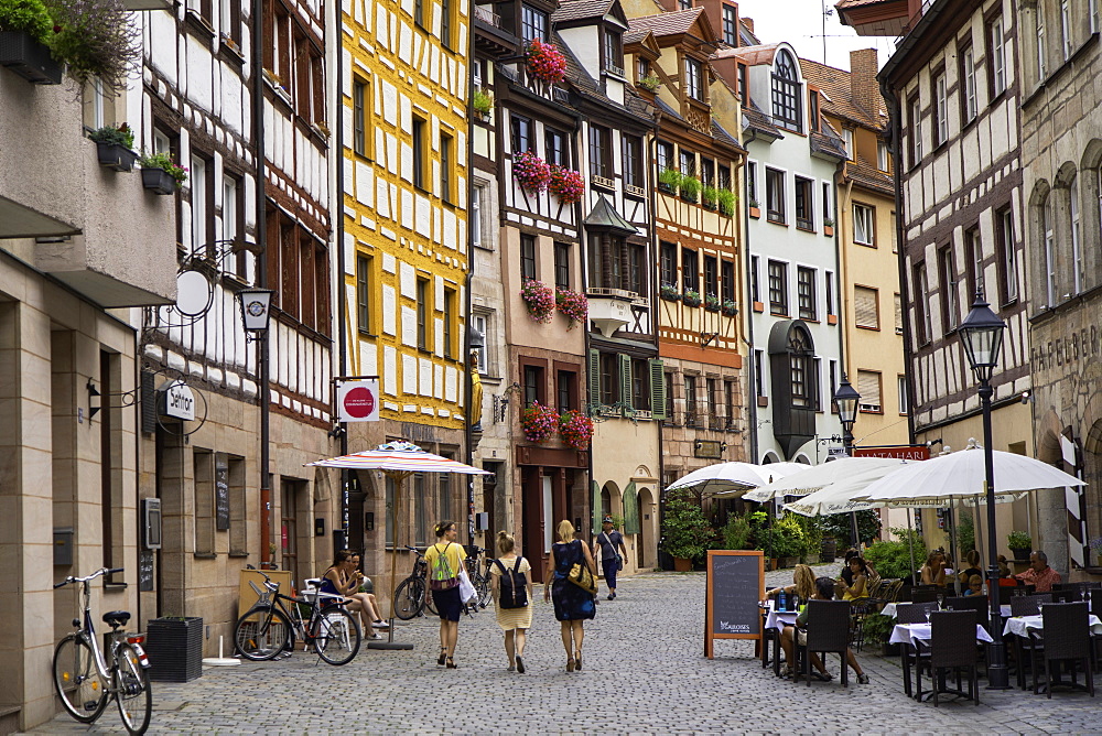 Weissergerbergasse Street, Nuremberg, Bavaria, Germany, Europe