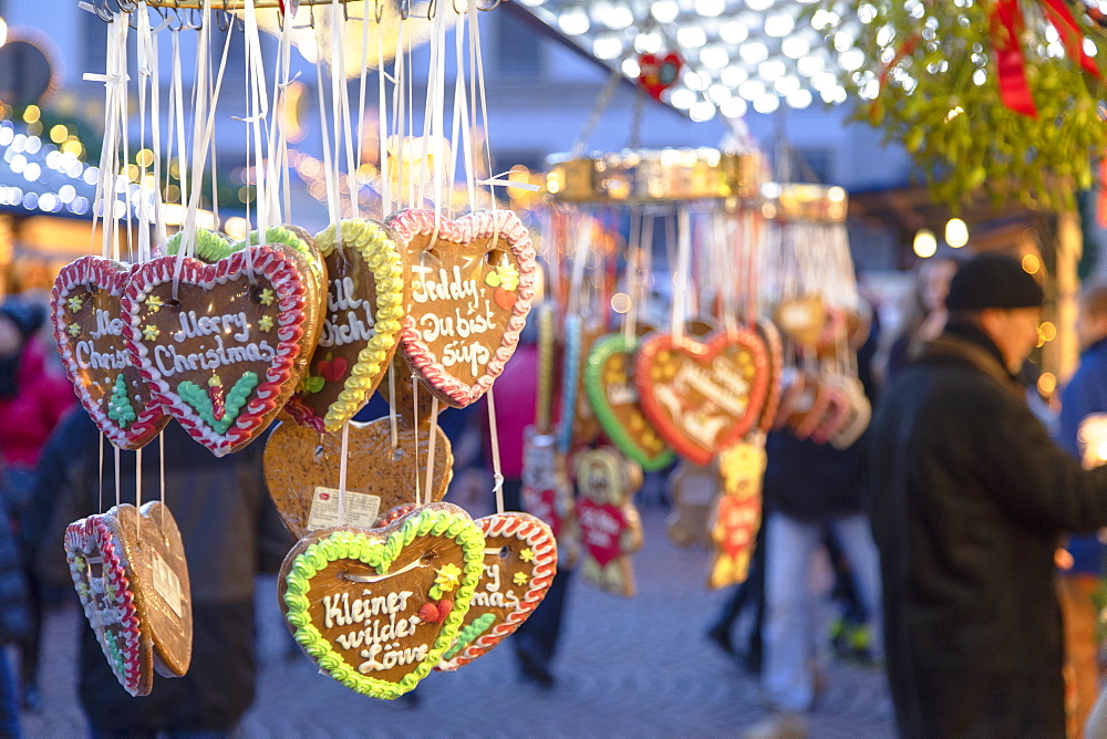 Cookies at Christmas Market, Wiesbaden, Hesse, Germany, Europe